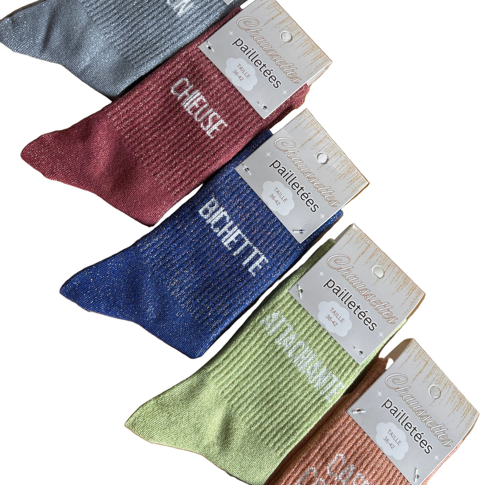 Chaussette à paillettes - Eclat des sens