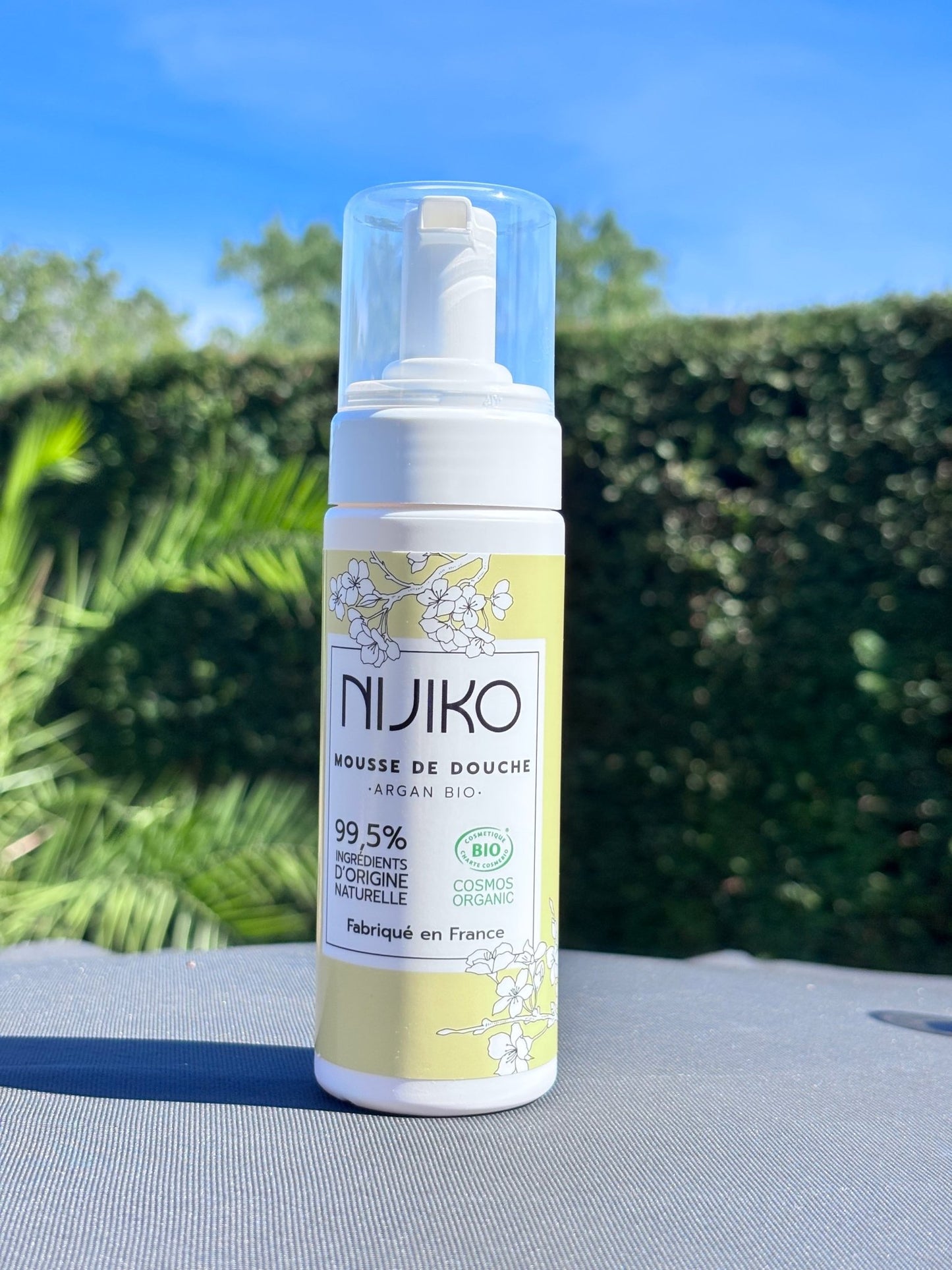 Mousse de Douche Bio à l'Argan Nijiko 150ml fabriqué en France 🇫🇷 - Eclat des sens