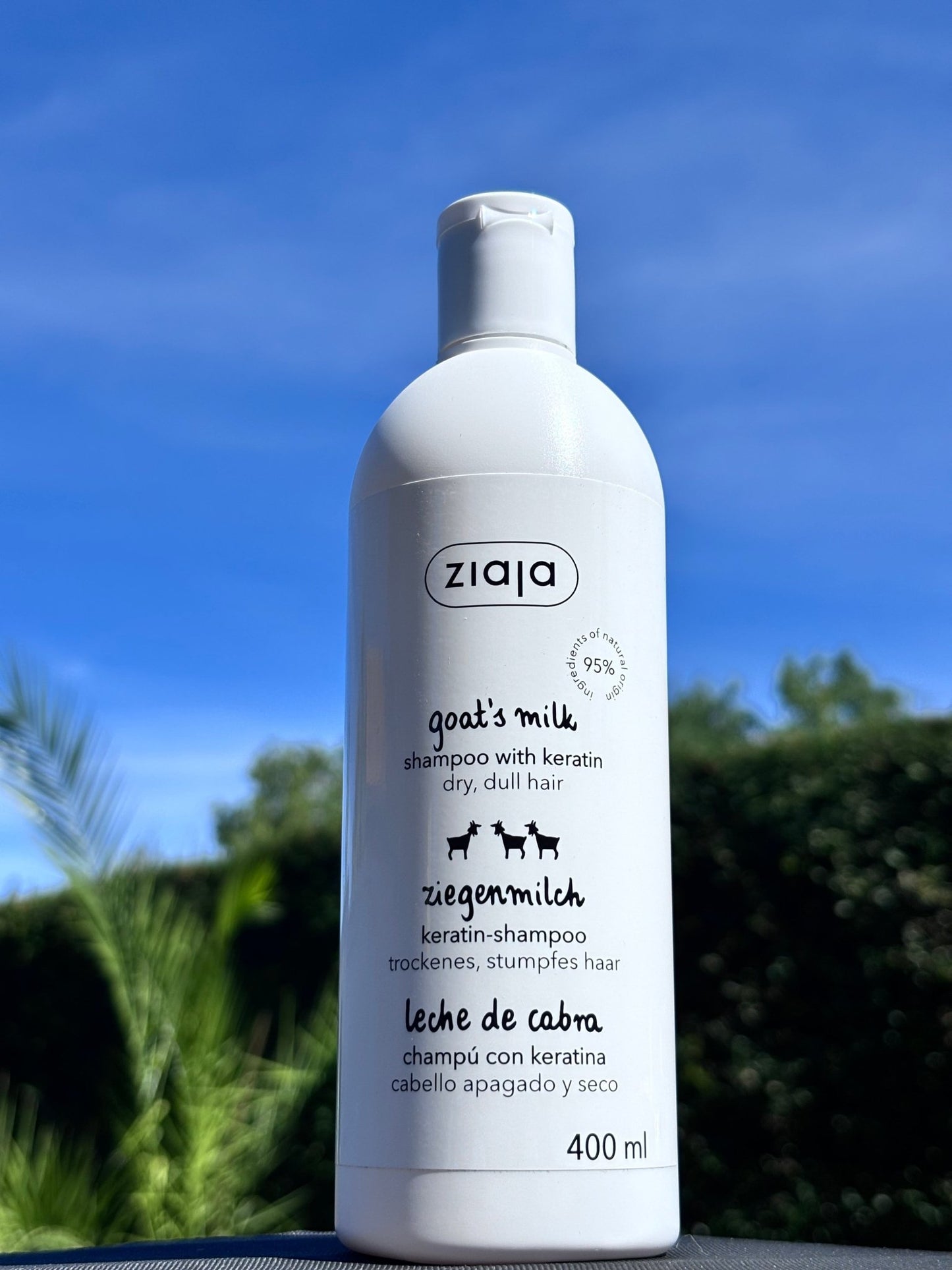 Shampoing Fortifiant à la Kératine et au Lait de Chèvre - Maxi Format 400ml - Eclat des sens